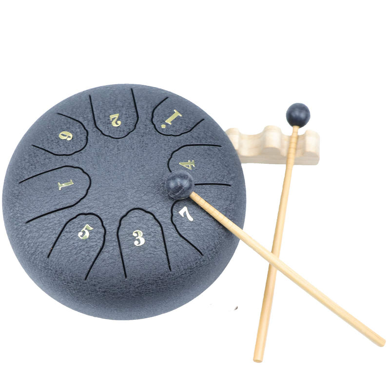LEYOYO Steel Tongue Drum 8 Notes 6 Inches Percussion Instrument C-Key with Bag, Music Book, Mallets, Mallet Bracket for Kids or Adults