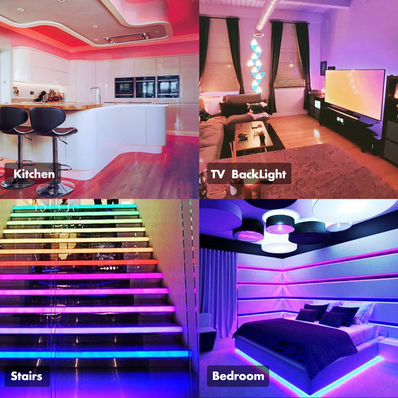[AUSTRALIA] - UMICKOO LED Strip Lights Kit,Waterproof 32.8feet RGB SMD 5050 LED Rope Lighting Color Changing Full Kit with 44-Keys IR Remote Controller, Power Supply Led Lights for Bedroom Home Kitchen Decoration 