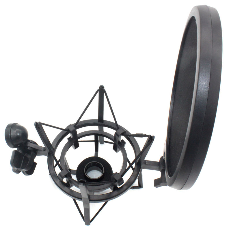 [AUSTRALIA] - ZRAMO SH101 Integrated Shock Mount with Pop Filter for Large Diameter Condenser Microphone for MXL 990 MXL 770 for CAD GXL2200 and AKG P420 Mics 