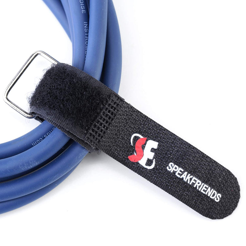 [AUSTRALIA] - 20ft Guitar Cable, 1/4” Straight Jack to Angled Jack, Blue Jacket and Gold Plugs, Instrument Cable for Electric Guitar, Bass, Keyboard,by SPEAKFRIENDS 20feet-1/4" 