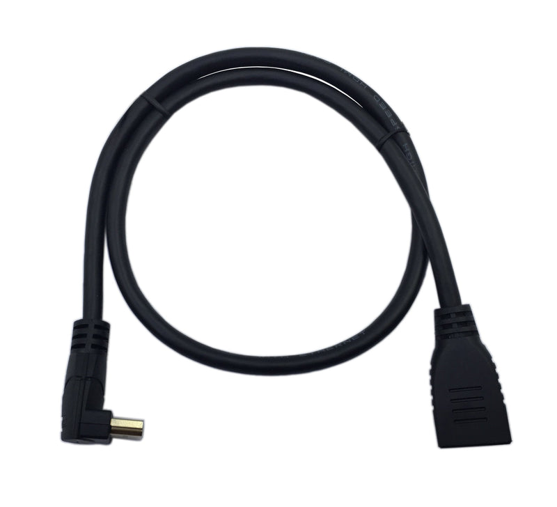 [AUSTRALIA] - Cerrxian 0.6m High Speed HDMI 2.0 HDMI Up Angle Male to HDMI Female Short Cable Ultra HD 4k x 2k HDMI Cable Supports Ethernet, 3D, 4K and Audio for TVs, Laptops(Black)(um-sf) 0.6m up male-straight female 