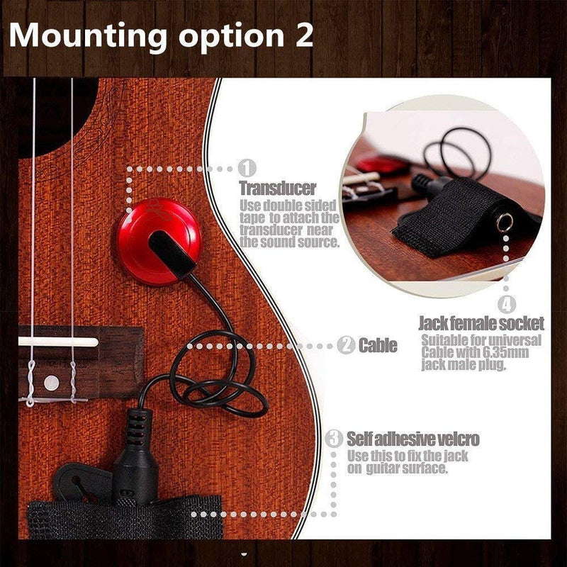 Imelod Contact Microphone Piezo Pickup Violin Microphone Pickup Cello Banjo Ukulele Mandolin Guitar Microphone Pickup