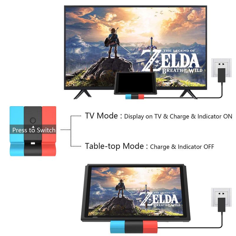 Switch Base Dock, RREAKA Replacement for Nintendo Switch TV Dock Station Compact Charging Docking Playstand for Nintendo Switch Charger