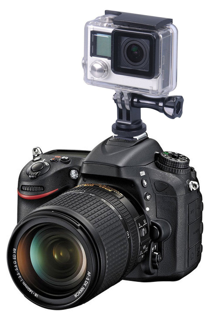 Smatree Full Aluminum Tripod Screw to DSLR Camera Flash Cold Shoe Mount Adapter Compatible for GoPro 10/MAX/9/8/7/6/5/4/3+/3,GOPRO Hero 2018/DJI OSMO Action Camera