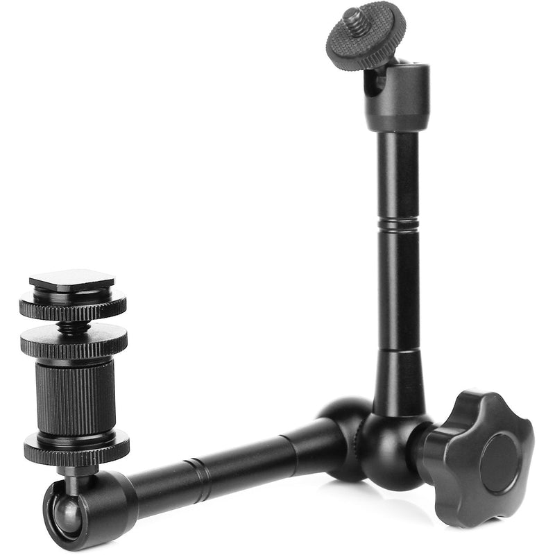 11'' Magic Arm, ChromLives Articulating Magic Friction Arm Adjustable w/Hot Shoe Mount 1/4'' Tripod Screw Compatible with DSLR Camera Rig/LCD/DV Monitor/LED Lights/Flash Light/Microphone/DJI Osmo 11'' Magic Arm