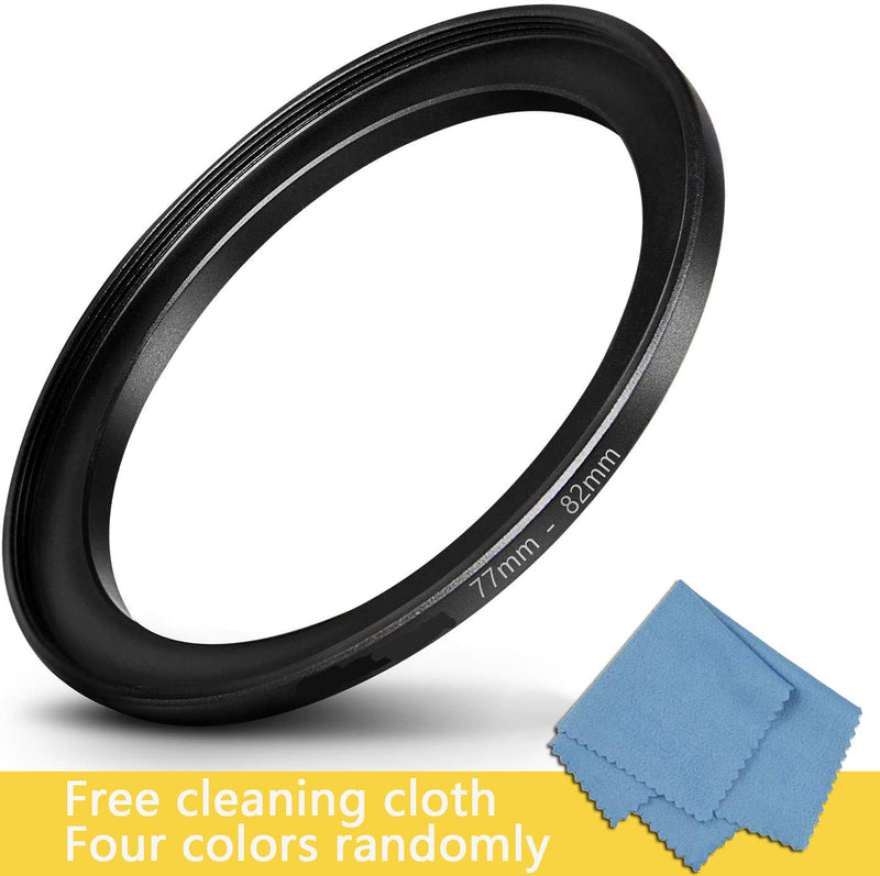 Filter Step-Up Ring 67mm-77mm & 77mm-82mm, 67mm Lens to 77mm Filter & 77mm Lens to 82mm Filter (1+1 Pack), WH1916 Camera Lens Step Up Ring