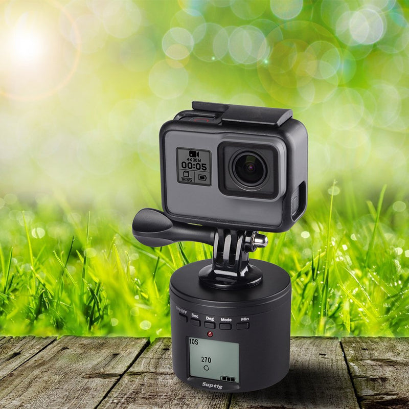 [AUSTRALIA] - Suptig Tripod Mount Camera Tripod Mount Electric 360 Degree Tripod Head Compatible for Gopro Hero 10 Hero 9 Hero 8 Hero 7 Hero 6 Hero 5 Hero 4 Gopro Max DJI osmo and iPhone Samrtphone Digital Cam 