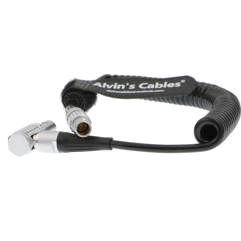 Alvin's Cables 5 Pin Timecode Coiled Cable for Sound Devices ZAXCOM DENECKE XL-LL Right Angle 5pin