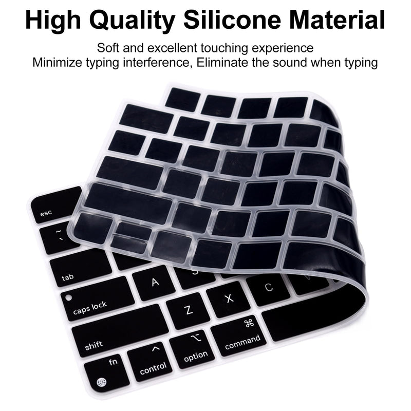Silicone Keyboard Cover for 2021 New Model A2449 iMac Magic Keyboard with Touch ID with Numeric Keypad, Washable Dustproof Apple iMac Magic Keyboard Skins Apple Magic Keyboard Covers (Black) 1 Pack Black
