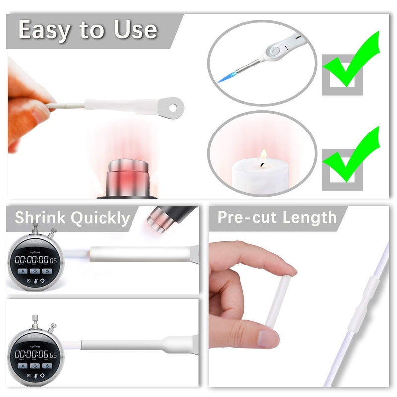 Heat Shrink Tubing Kit,14 Sizes White Heat Shrink Tube, Shrink Ratio 2:1 Electrical Shrink Tubing Wire Wrap Industrial Shrink Tubes Assortment for Wires Repairs, Soldering, Automotive Wiring Multiple Sizes 2 -White