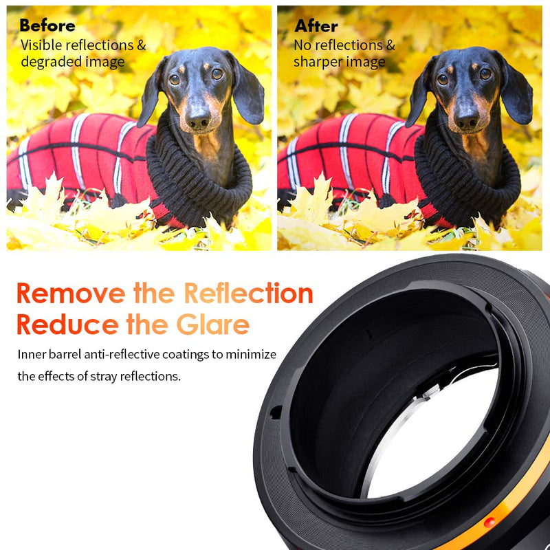 K&F Concept Lens Mount Adapter for Nikon AI/F Mount Lens to Fujifilm X Series Mirrorless FX Mount Camera Adapter with Matting Varnish Design for Fuji XT2 XT20 XE3 XT1 X-T2 NIK-FX（AI-FX)