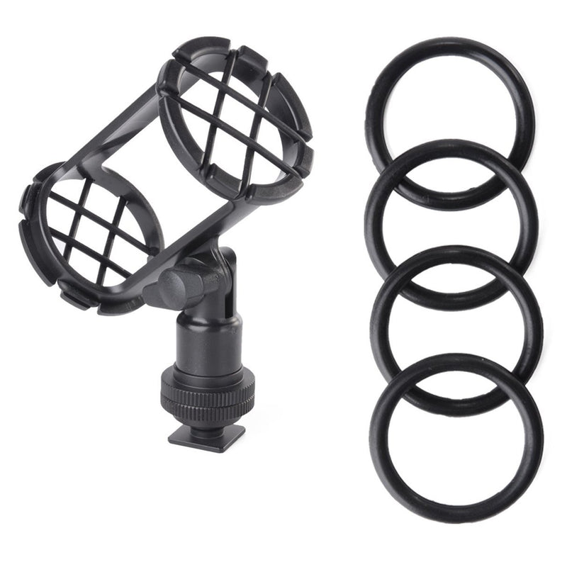 [AUSTRALIA] - BOYA BY-C04 Camera Microphone Shock Mount with Camera Cold Shoe Compatible with AKG D230 Senheisser ME66 Rode NTG-2 NTG-1 Audio-Technica AT-875R Shotgun Microphone 