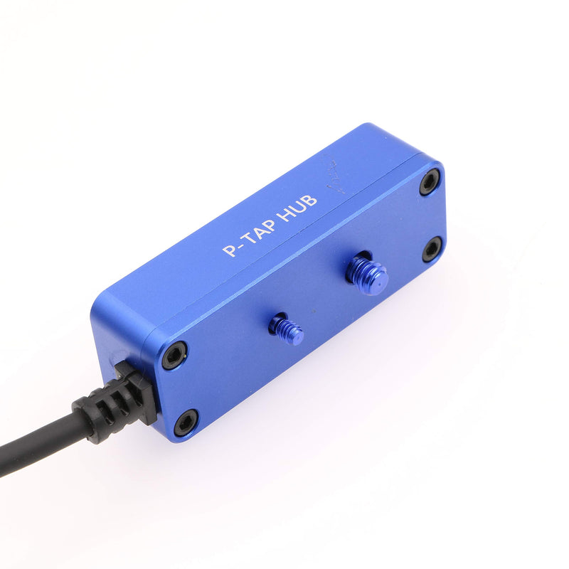 [AUSTRALIA] - AConnect D-tap Splitter P-Tap HUB Cable D Tap to 3Ports Dtap P-tap Splitter Cable for Photography Power for ARRI RED Z CAM Cameras TILTA Steadicam IDX V-Mount Battery 21in/ 54cm Blue 