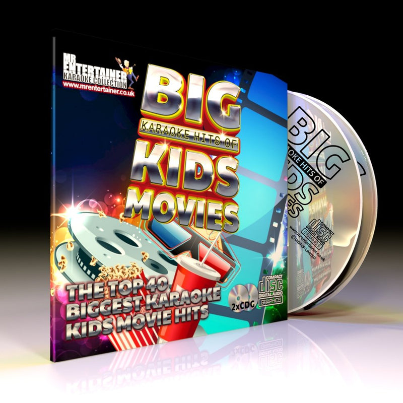 Mr Entertainer Big Karaoke Hits of Kids Movies - Double CD+G (CDG) Pack. 40 Top Songs. Sing the magical songs of children's movies