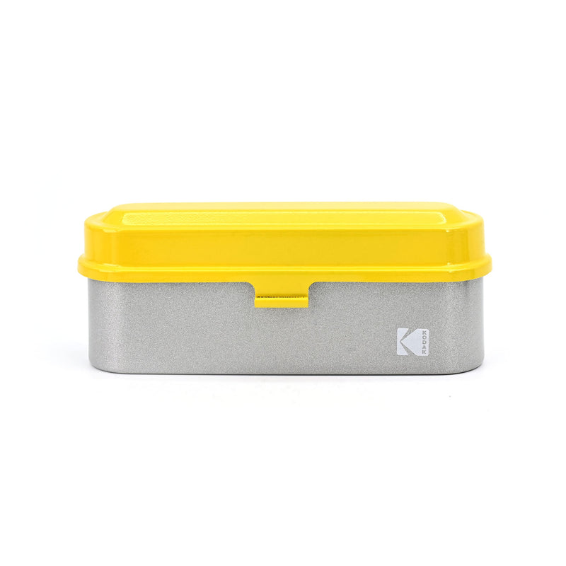 KODAK Film Case - for 5 Rolls of 35mm Films - Compact, Retro Steel Case to Sort and Safeguard Film Rolls (Yellow) (Film is not Included) Yellow