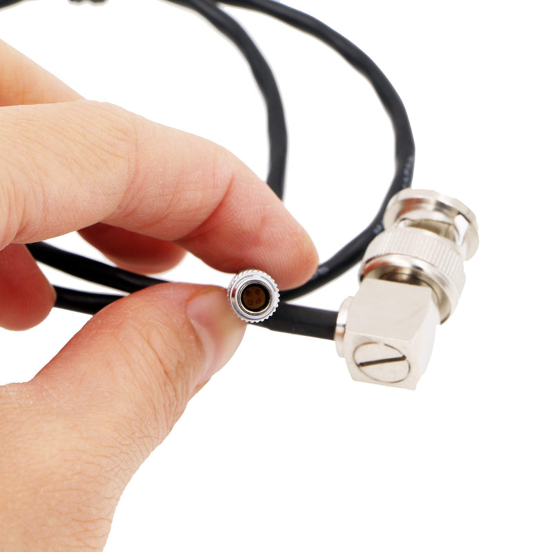 Uonecn TIME Code Cable for Zoom F8 4 Pin Male to Right Angle BNC for Red Epic Scarlet.