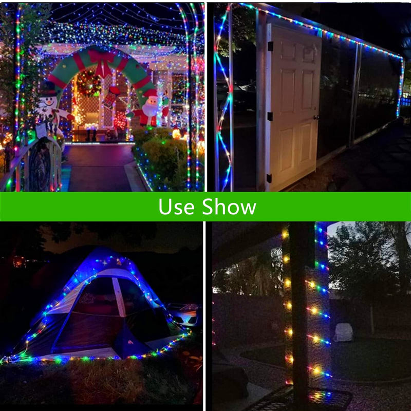 49ft Outdoor Rope Lights with 150 High Brightness LED,16 Multi Colors RGB&12 Modes Fairy Strip Flexible Tube String Light with Remote Control & Timer IP68 Waterproof for Bar,Party, Garden,Bedroom