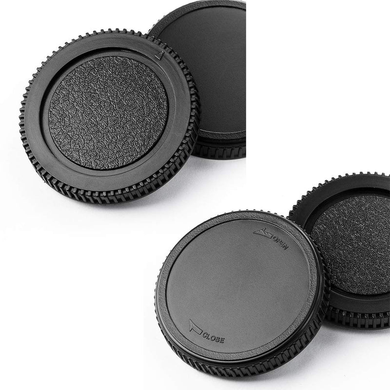 Micro 4/3 Body Cap and Lens Rear Cap Cover Replacement Set for Olympus/Panasonic M4/3 Cameras and Lens,2 Sets