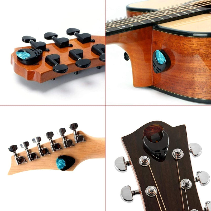 Alnicov 100 Pcs Classic Style Guitar Cool Picks Plectrums Pick Holder for Acoustic Bass Electric Guitarpicks(Random Style)