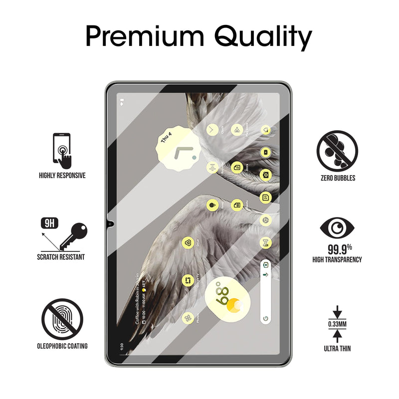 amFilm Designed for Google Pixel Tablet 11-inch Tempered Glass Screen Protector [Zero Bubbles][9H Hardness][ Anti-Scratch][ Anti-Fingerprint][99.99% HD Clear]