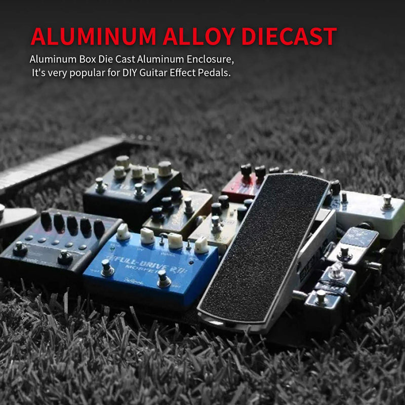 DaierTek 1590BB Aluminum Metal Stomp Box Case Guitar Pedal Enclosure Effect Enclosure Stomp Box Unpainted 120x94.5x34 MM Toggle Switch Box
