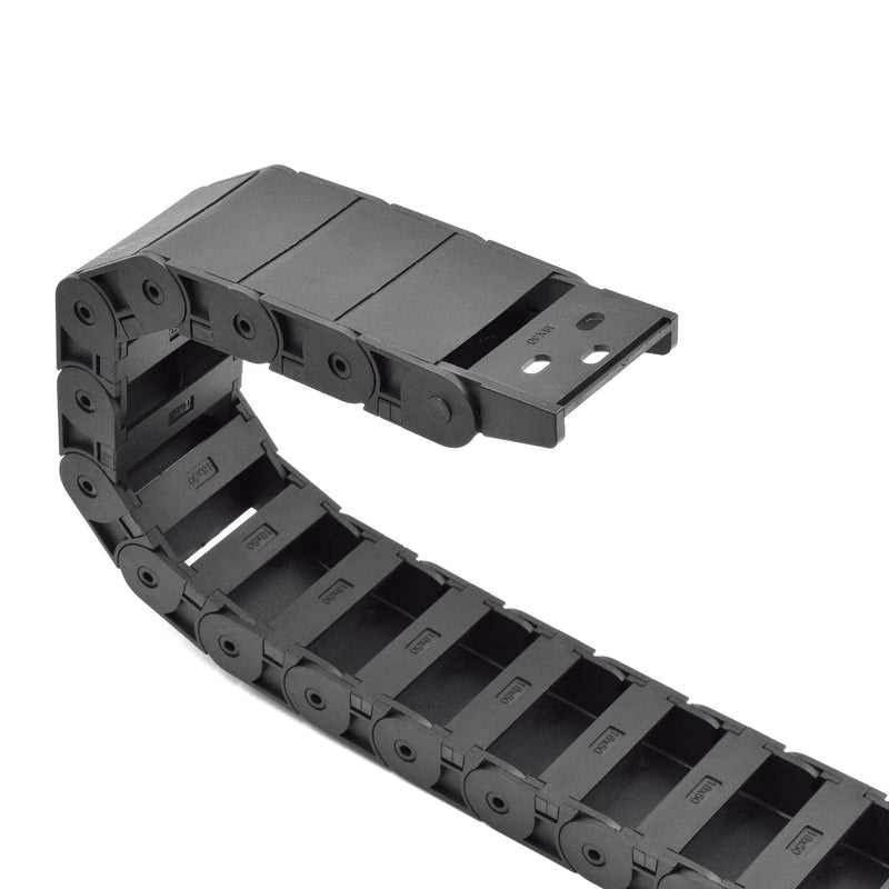 [AUSTRALIA] - Plastic Drag Chain Cable Carrier Closed Type with End Connectors R38 18 x 50mm L1000mm for Electrical CNC Router Machines 