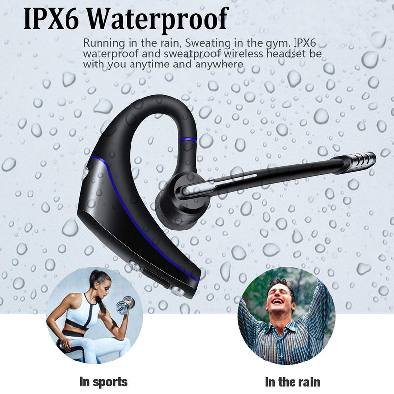 Bluetooth Headset,Wireless Bluetooth V5.0 Earpiece Hands-Free Earphones with Noise Cancellation Mic for Driver/Business/Home/Office/Cell Phones/PC