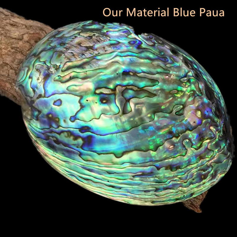 [AUSTRALIA] - Pure Paua Abalone Shell Sheet for Inlay and Overlay with Backside Tape (9.4" x 5.5" x 0.007") 