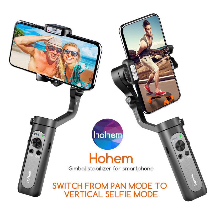 Hohem iSteady X Gimbal Stabilizer for Smartphone, Lightweight and Foldable Phone Stabilizer for Smooth Shooting & Stable Video Recording, 3Axis Handheld Stabilizer Compatible with iPhone and Android