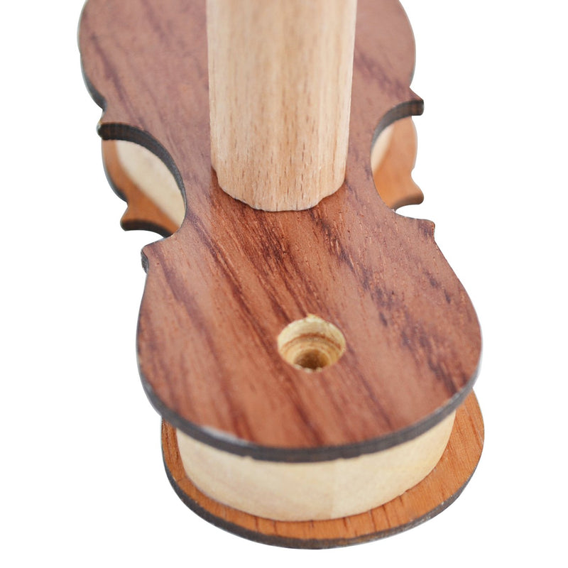 Violin Hanger with Bow Hanger - Hardwood Home & Studio Wall Mount Hanger for Violin/Viola (MA-5 Sapele)