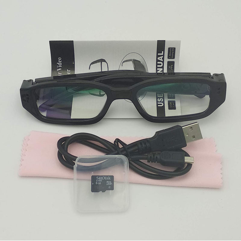 Hidden Camera Eyeglasses HD 1080P Portable Spy Camera Support Up to 32G TF Card Fashion Action Video Recorder