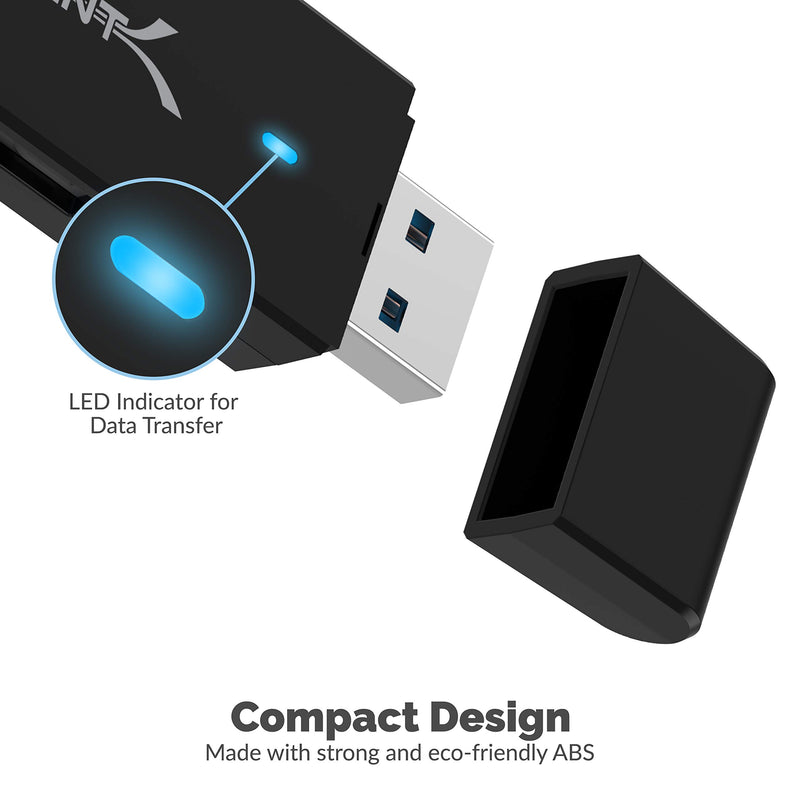 Sabrent USB 3.0 Micro SD and SD Card Reader (CR-T2MS) 2-Slot USB 3.0 Slim