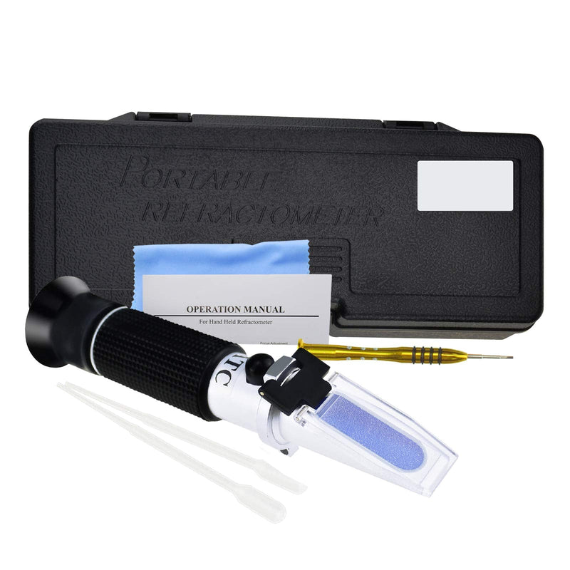 3 in 1 Scale Clinical Refractometer with 10~30°C ATC, Serum Protein 0~12g/dl, Urine Specific Gravity 1.000~1.050, Refractive Index 1.333~1.360 RI for Human Use. 3-in-1 Scale (Serum Protein, Urine, RI) for Human