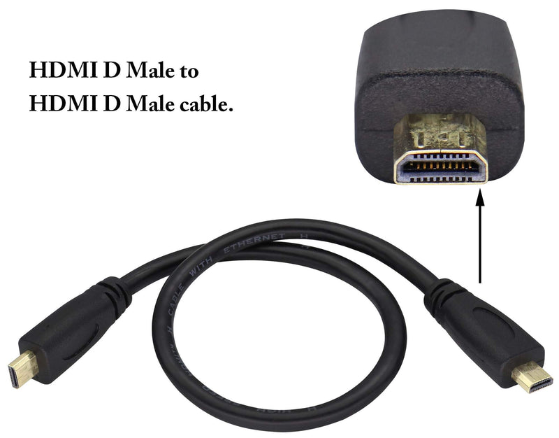 [AUSTRALIA] - zdyCGTime Micro hdmi Type d to Micro hdmi Cable,High Speed 4k Micro to Micro HDMI Male HD Video Connection line,Connect Smart Phones, Tablets, Cameras,Other Equipment.(M/M 30cm)(D/D) D/D 