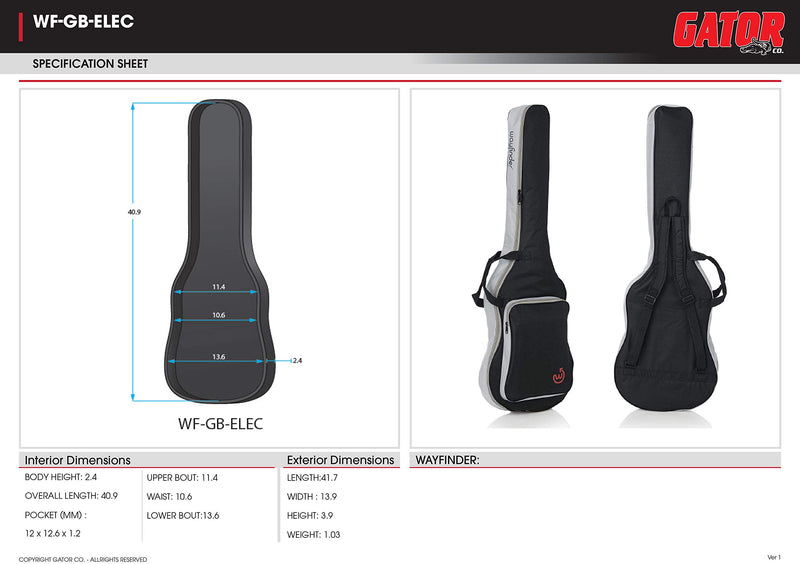 Wayfinder Supply Co. Lightweight Electric Guitar Gig Bag (WF-GB-ELEC)