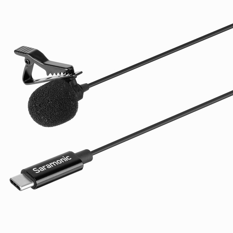 Saramonic Compact Clip-On Omnidirectional Lavalier Microphone Designed for DJI Osmo Action with 6.6ft (2m) Cable & USB-C Connector (LAVMICROU3-OA) For Osmo Action