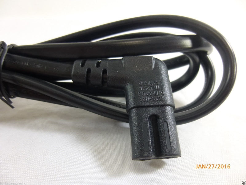 6 Ft foot USA 2 pin Male to 90 Degree Right Angled IEC 320 C7 AC Power Supply Cord cable For Samsung TV's