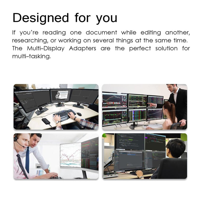 WAVLINK USB 3.0 to HDMI Display Adapter,4K Ultra HD Video Graphic Adapter with Audio for Multi Monitor up to 3840 X 2160,DisplayLink Chipset DL5500,Support Windows 10/8.1/8/7