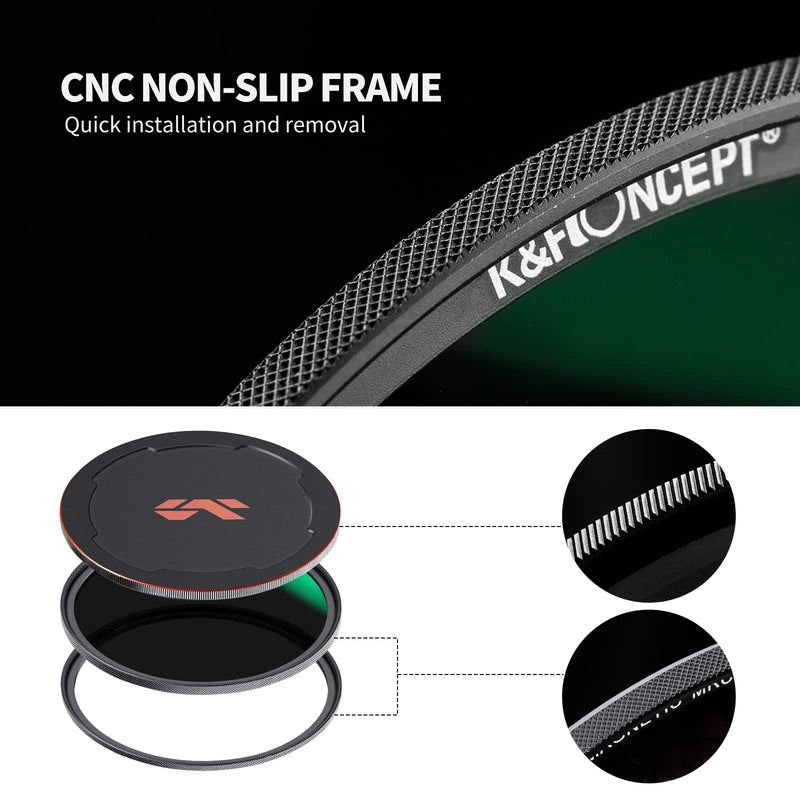 K&F Concept 52mm Magnetic Quick Swap System ND64 Lens Filter (6-Stop Fixed Neutral Density Filter) Hydrophobic with 28 Multi-Layer Coatings for Camera Lens