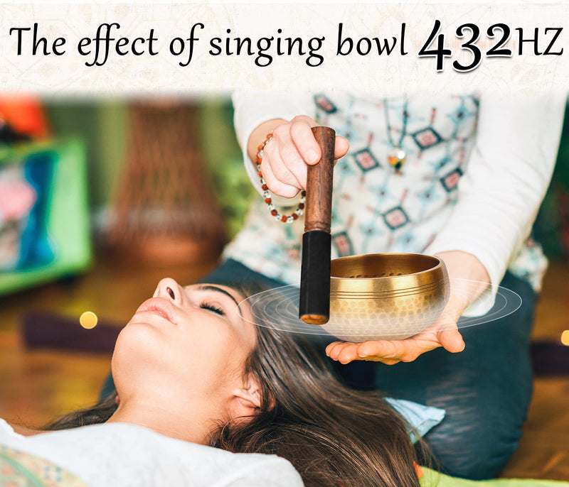 [AUSTRALIA] - Tibetan Singing Bowls Set-100% Handmade Sound Bowl Meditation Set for Meditation, Yoga, Chakra, Sound Healing, Perfect Christmas Gifts for Women (3.15" Classic Hammered) 3.15" Classic Hammered 
