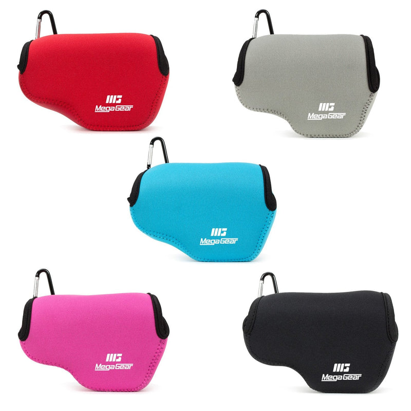 MegaGear ''Ultra Light'' Neoprene Camera Case Bag with Carabiner for SONY NEX5, NEX5N, NEX5R with 16-50 LENS (Gray) Gray