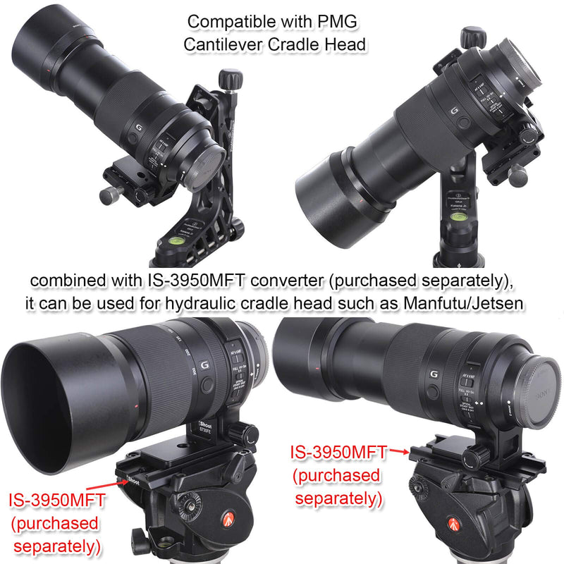 [AUSTRALIA] - iShoot Metal Lens Collar, CNC Tripod Mount Ring Support for Sony FE 70-300mm F4.5-5.6G OSS Lens, Bottom is ARCA Fit Quick Release Plate Compatible with Tripod Ball Head of ARCA-Swiss Type 