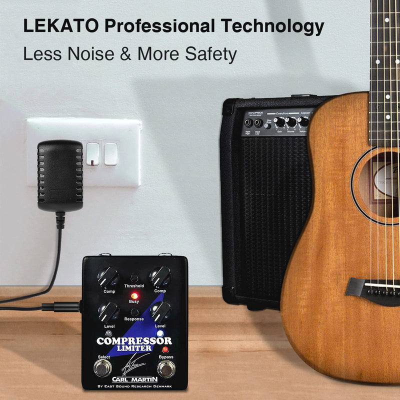 [AUSTRALIA] - LEKATO Guitar Looper Pedal Effect Pedal with Tuner Function Looper Pedal Loops 9 Loops 40 minutes Record Time with USB Cable and 9V 0.6A Pedal Power Supply Adapte 