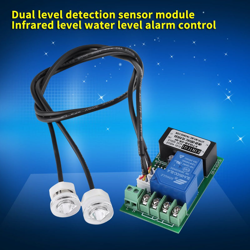 YWBL-WH Liquid Sensor,Water Level Detection Sensor Module Infrared Liquid Double-Level Alarm Control