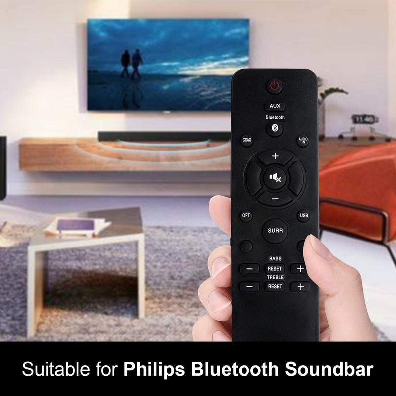 Motiexic Remote Control for Philips Soundbar HTL2151/HTL2101A /HTL2102 /HTL2109 /HTL2105 HTL2111A, HTL2111A/F7, HTL2151, HTL2151/F7