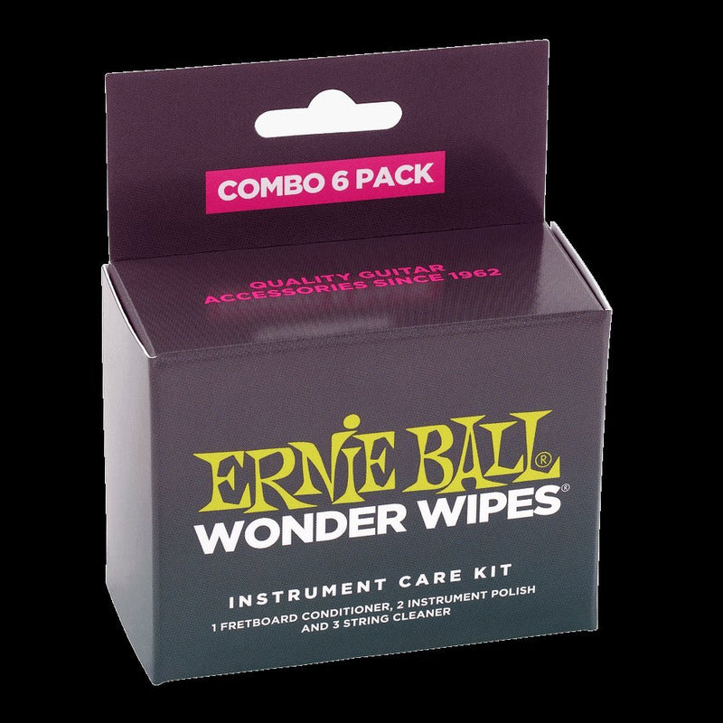 Ernie Ball P04279 Wonder Wipes Multi-pack, 6 Pack Combo Pack