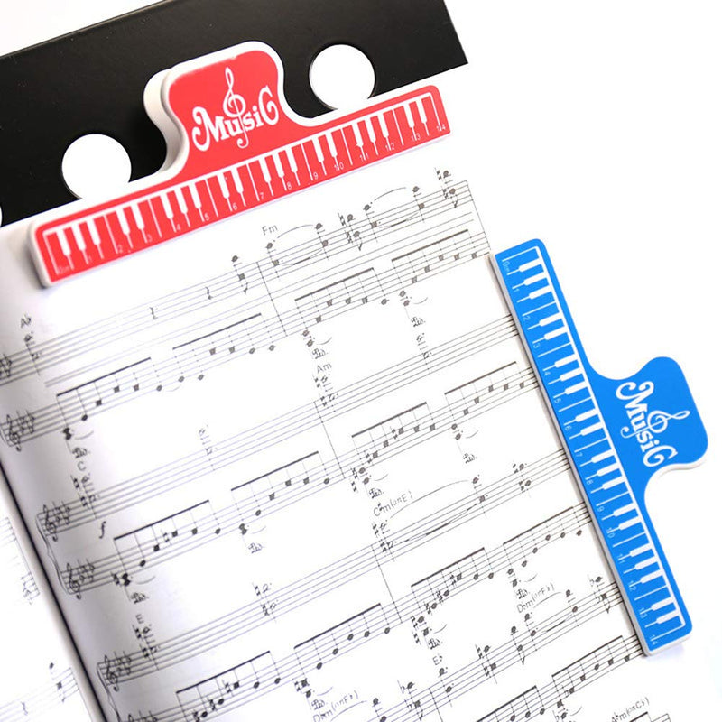 [AUSTRALIA] - 4 Pieces Music Sheet Clip Music Book Clip Music Page Holder Music Book Note Clip Music Book Page Holder Piano Clip Holder for Sheet Music Stands, Multicolor 