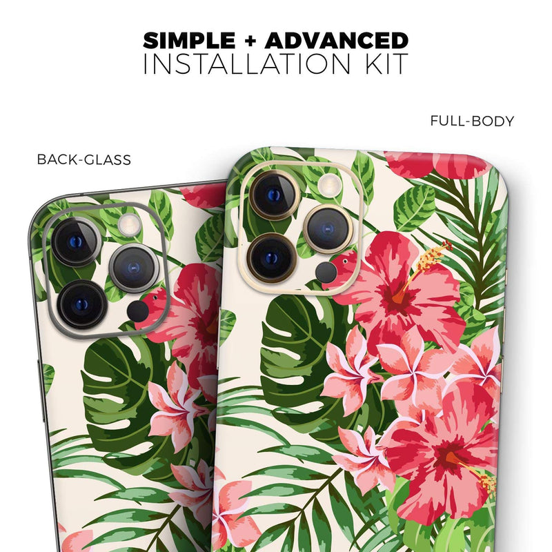 Design Skinz Dreamy Subtle Floral V1 - Full Body Skin Decal Wrap Kit Compatible with The Apple iPhone 12 Pro Max (Full-Body, Screen Trim & Back Glass Skin)