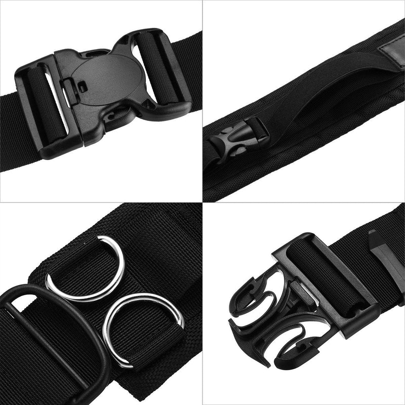 Powerextra Utility Outdoor Photography Adjustable Waist Strap Belt with D-Rings forÂ Hanging Tripod Camera Case Lens Case Flash Case SD Card Pouch and Other Photography Accessories