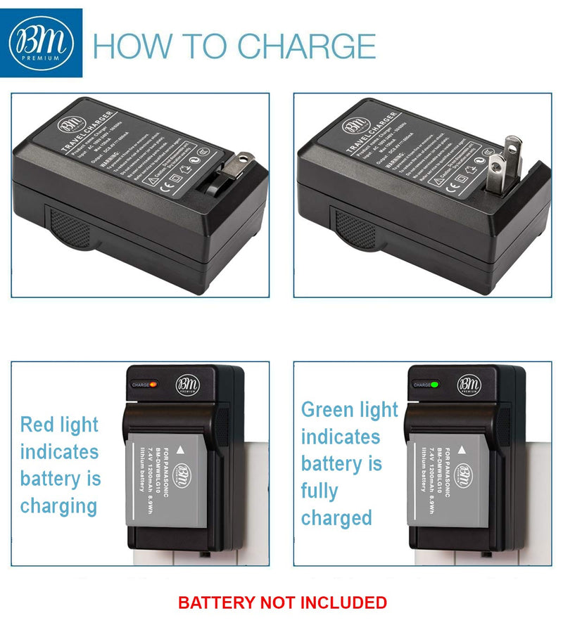 DMW-BCF10 Battery Charger for Panasonic Lumix DMC-TS2 DMC-TS3 DMC-TS4 DMC-F2 DMC-F3 DMC-FH1 DMC-FH3 DMC-FH20 DMC-FH22 DMC-FS6 DMC-FS12 DMC-FS15 DMC-FS25 DMC-FS42 DMC-FS62 DMC-FT1 DMC-FP8 DMC-FX700 Dig